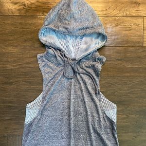 Hooded workout hoodie tank